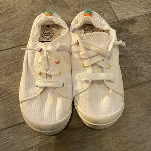 Girls white slip on shoes size 4
